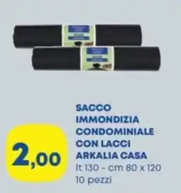 Panorama Sacco immondizia condominiale con lacci ARKALIA CASA offerta