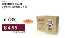Prezzemolo e Vitale Morettino cialde qualita' espresso x 30 offerta