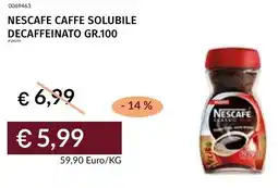 Prezzemolo e Vitale Nescafe caffe solubile decaffeinato offerta