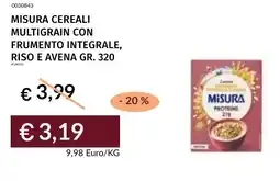 Prezzemolo e Vitale Misura cereali multigrain con frumento integrale, riso e avena offerta