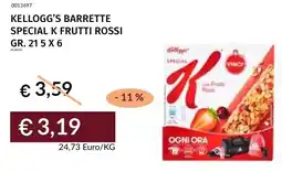 Prezzemolo e Vitale Kellogg's barrette special k frutti rossi offerta