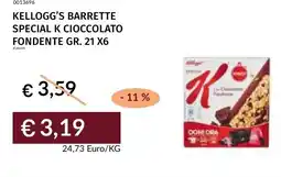 Prezzemolo e Vitale Kellogg's barrette special k cioccolato fondente offerta