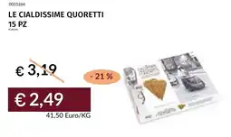 Prezzemolo e Vitale Le cialdissime quoretti offerta