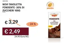 Prezzemolo e Vitale Novi tavoletta fondente -30% di zuccheri offerta