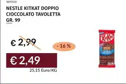 Prezzemolo e Vitale Nestle kitkat doppio cioccolato tavoletta offerta