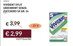 Prezzemolo e Vitale Vivident xylit greenmint senza zucchero 5x offerta