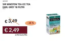 Prezzemolo e Vitale Sir winston tea ice tea earl grey 18 filtri offerta