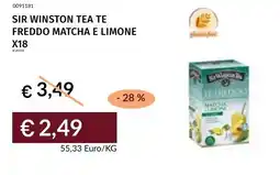 Prezzemolo e Vitale Sir winston tea te freddo matcha e limone x18 offerta