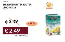 Prezzemolo e Vitale Sir winston tea ice tea limone x18 offerta