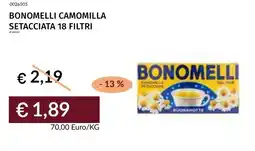 Prezzemolo e Vitale Bonomelli camomilla setacciata 18 filtri offerta