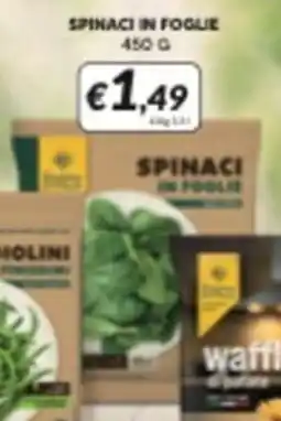 Supermercati Visotto Le stagioni d'italia spinaci in foglie offerta