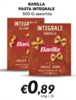 Supermercati Visotto Barilla pasta integrale offerta