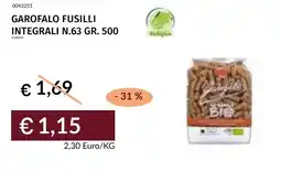 Prezzemolo e Vitale Garofalo fusilli integrali N.63 offerta