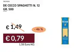 Prezzemolo e Vitale De cecco spaghetti N. 12 offerta
