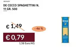 Prezzemolo e Vitale De cecco spaghettini N. 11 offerta