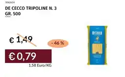 Prezzemolo e Vitale De cecco tripoline N. 3 offerta