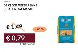 Prezzemolo e Vitale De cecco mezze penne rigate N. 141 offerta