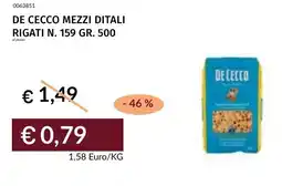 Prezzemolo e Vitale De cecco mezzi ditali rigati N. 159 offerta