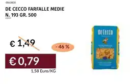 Prezzemolo e Vitale De cecco farfalle medie N. 193 offerta