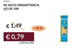 Prezzemolo e Vitale De cecco spaghettoni N.412 offerta