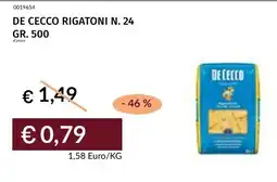 Prezzemolo e Vitale De cecco rigatoni N. 24 offerta