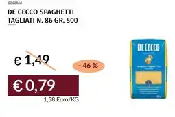 Prezzemolo e Vitale De cecco spaghetti tagliati N. 86 offerta