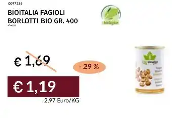Prezzemolo e Vitale Bioitalia fagioli borlotti bio offerta