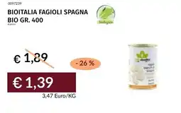 Prezzemolo e Vitale Bioitalia fagioli spagna bio offerta