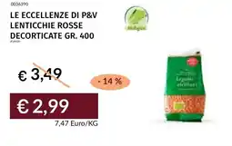 Prezzemolo e Vitale Le eccellenze di p&v lenticchie rosse decorticate offerta