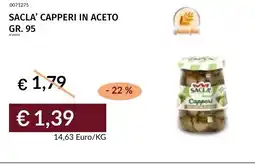 Prezzemolo e Vitale Sacla' capperi in aceto offerta
