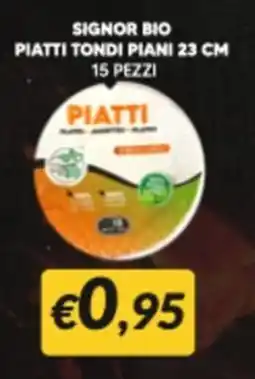 Supermercati Visotto Signor bio piatti tondi piani offerta