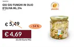 Prezzemolo e Vitale Giu giu funghi in olio d'oliva offerta