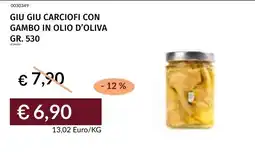 Prezzemolo e Vitale Giu giu carciofi con gambo in olio d'oliva offerta