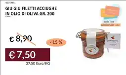 Prezzemolo e Vitale Giu giu filetti acciughe in olio di oliva offerta