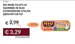 Prezzemolo e Vitale Rio mare filetti di sgombro in olio extravergine d'oliva grigliati offerta