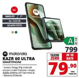 Comet motorola RAZR 60 ULTRA SMARTPHONE offerta