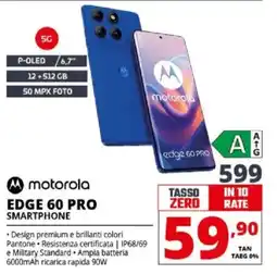 Comet motorola EDGE 60 PRO SMARTPHONE offerta