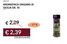 Prezzemolo e Vitale Aromathica origano di sicilia offerta