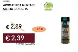Prezzemolo e Vitale Aromathica menta di sicilia bio offerta