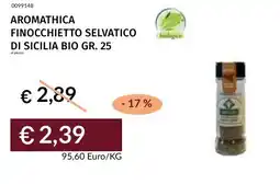 Prezzemolo e Vitale Aromathica finocchietto selvatico di sicilia bio offerta