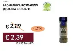 Prezzemolo e Vitale Aromathica rosmarino di sicilia bio offerta