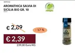 Prezzemolo e Vitale Aromathica salvia di sicilia bio offerta