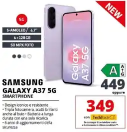 Comet SAMSUNG GALAXY A37 5G SMARTPHONE offerta