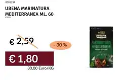 Prezzemolo e Vitale Ubena marinatura mediterranea offerta