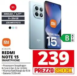 Comet Xiaomi REDMI NOTE 15 SMARTPHONE offerta