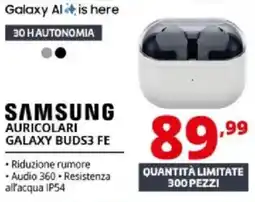 Comet Samsung auricolari galaxy BUDS3 FE offerta