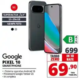 Comet Google PIXEL 10 SMARTPHONE offerta