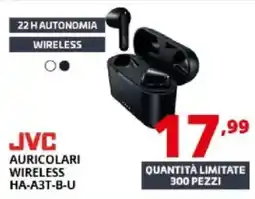 Comet Jvc auricolari wireless HA-A3T-B-U offerta
