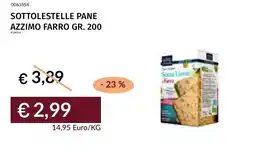 Prezzemolo e Vitale Sottolestelle pane azzimo farro offerta
