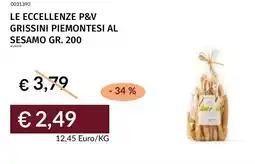 Prezzemolo e Vitale Le eccellenze p&v grissini piemontesi al sesamo offerta